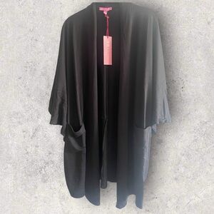 New HB by Hale Bob Sleep & Lounge Oversized Black Lounge Jacket Multiple Sizes